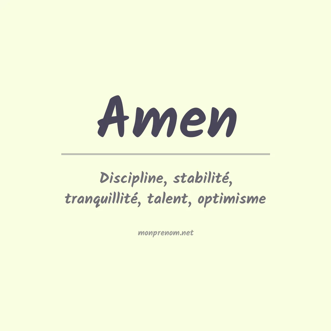 Prénom Amen
