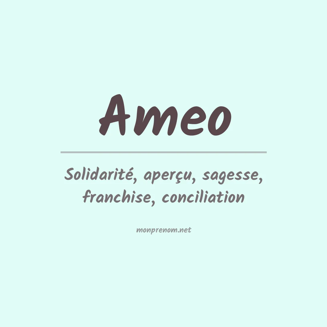 Prénom Ameo