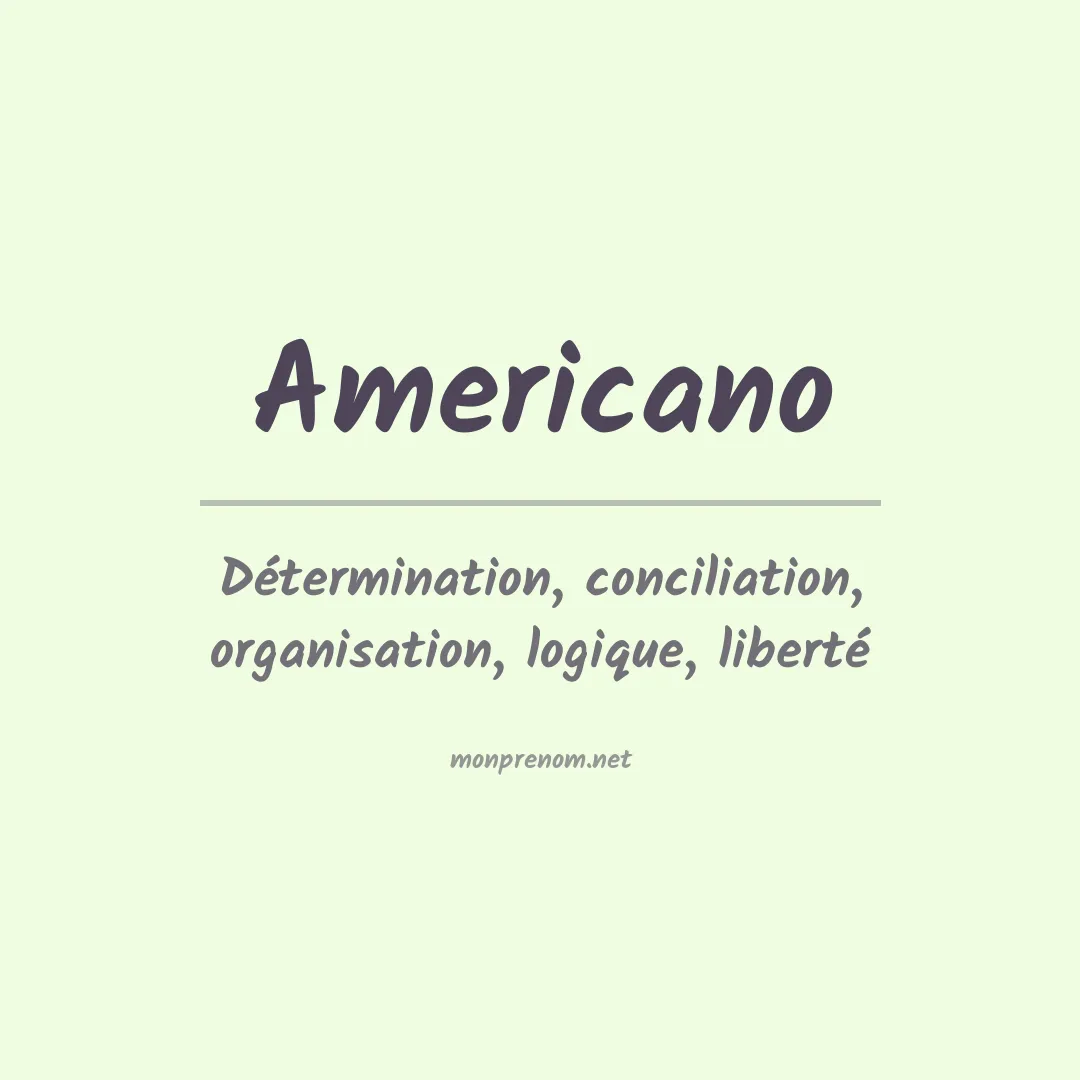 Prénom Americano