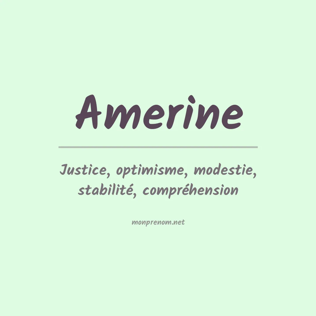 Prénom Amerine