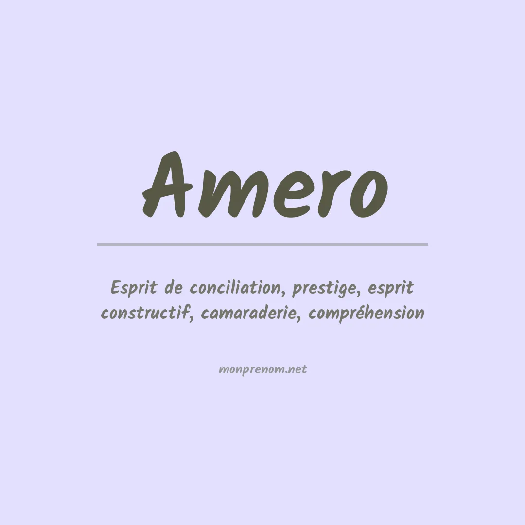 Prénom Amero