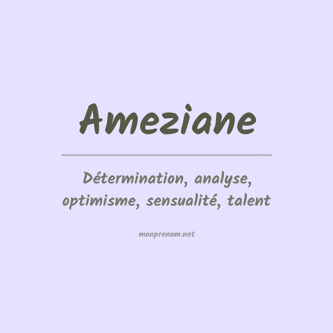 Prénom Ameziane