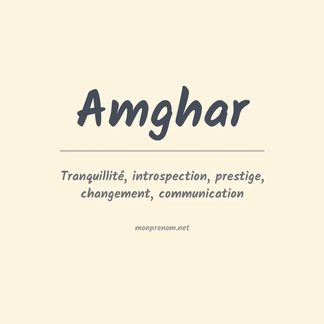 Prénom Amghar