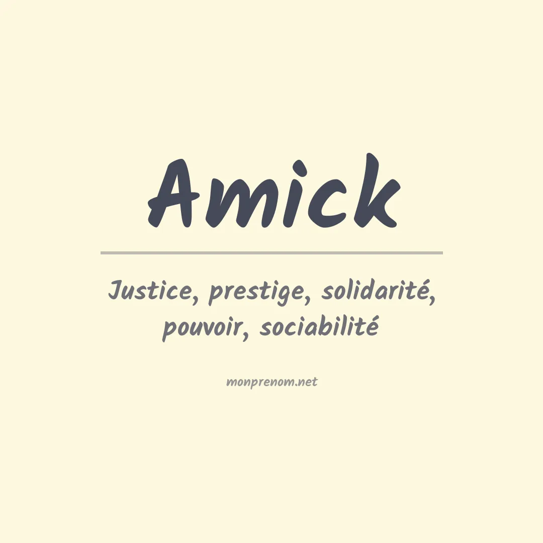 Prénom Amick