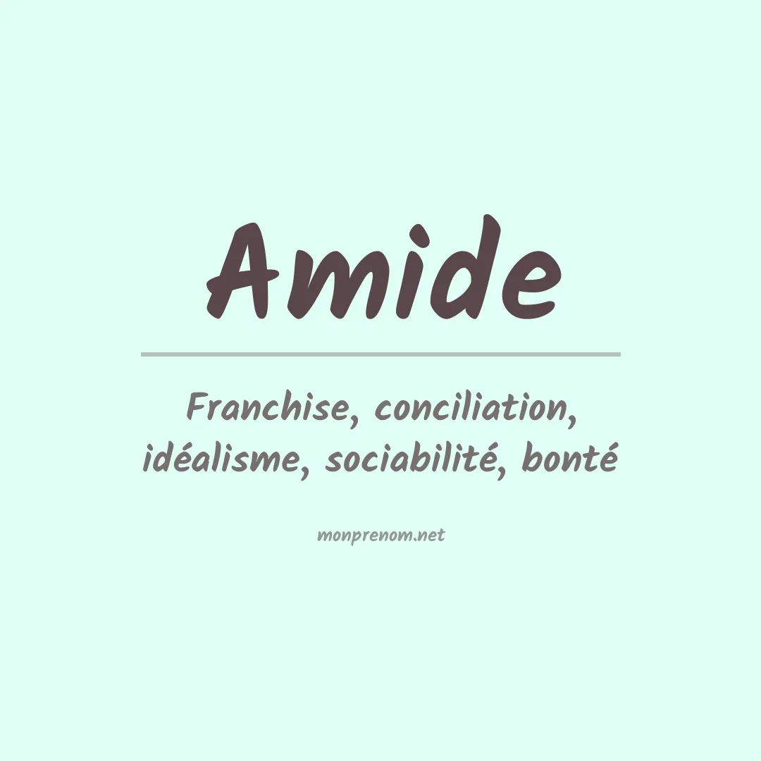 Signification du prénom Amide