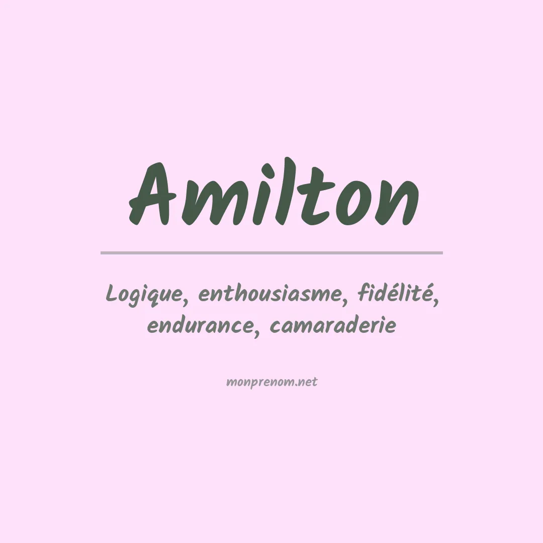 Prénom Amilton
