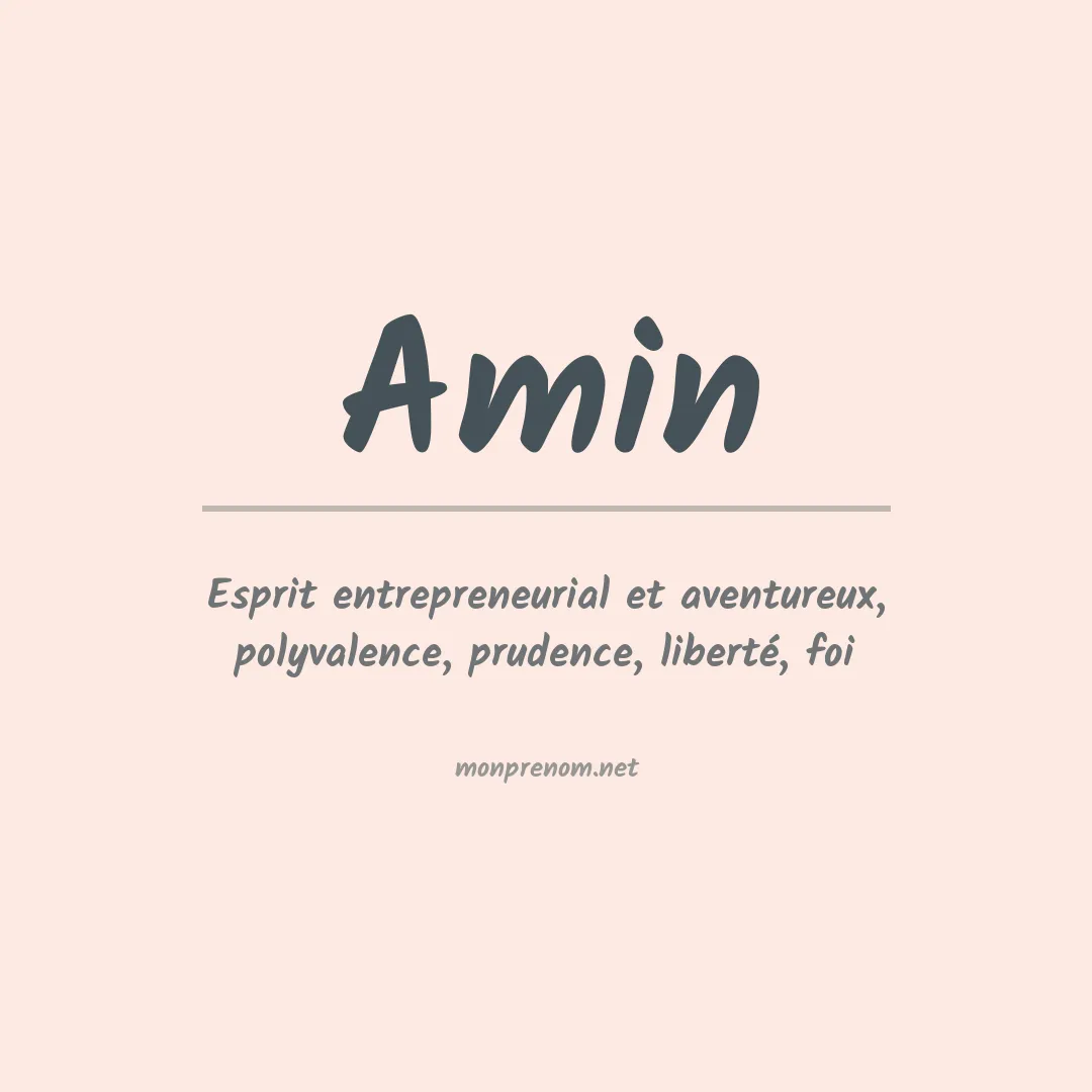 Prénom Amin