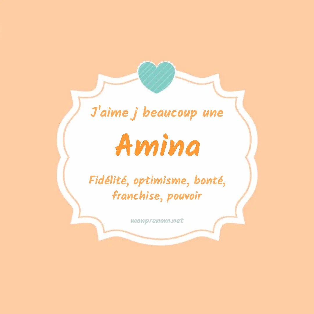 J'aime beaucoup Amina