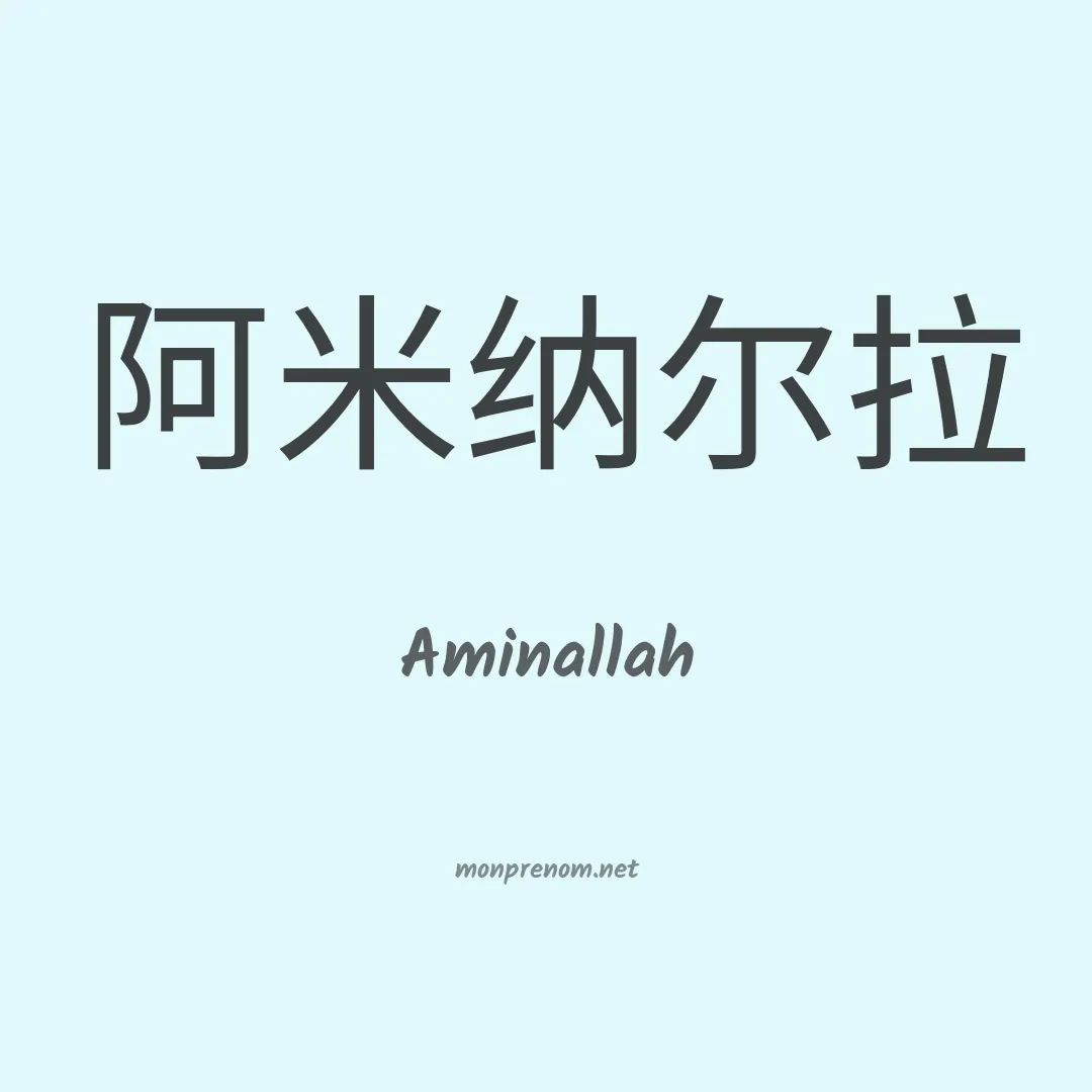 Aminallah en chinois