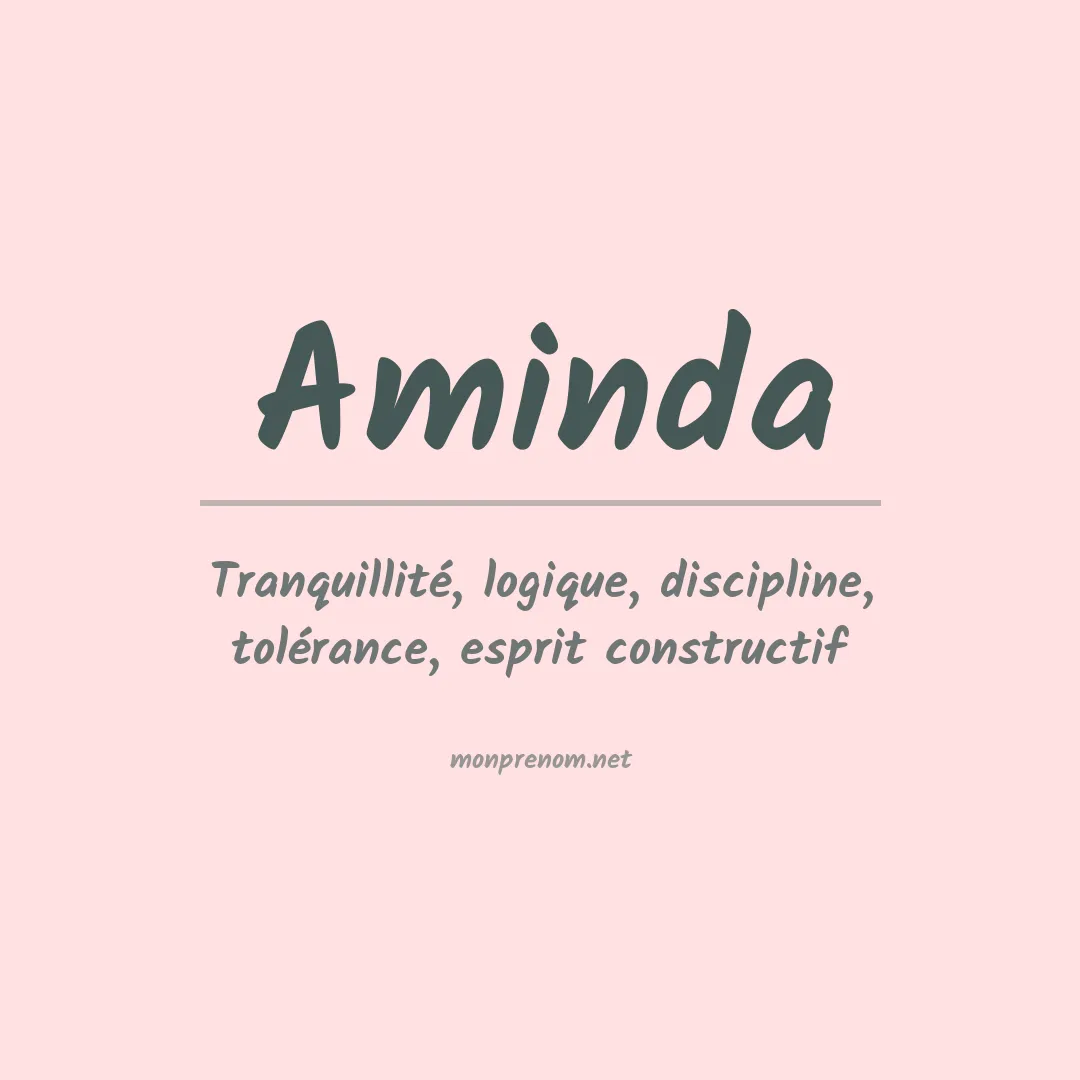 Signification du prénom Aminda
