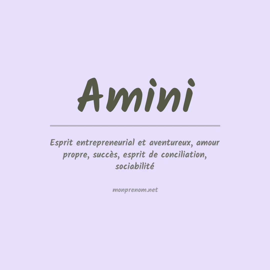 Prénom Amini