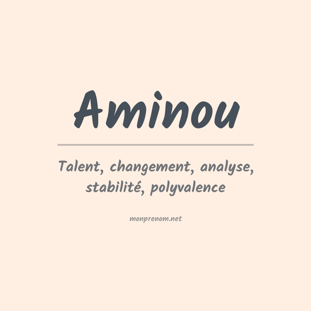 Signification du prénom Aminou