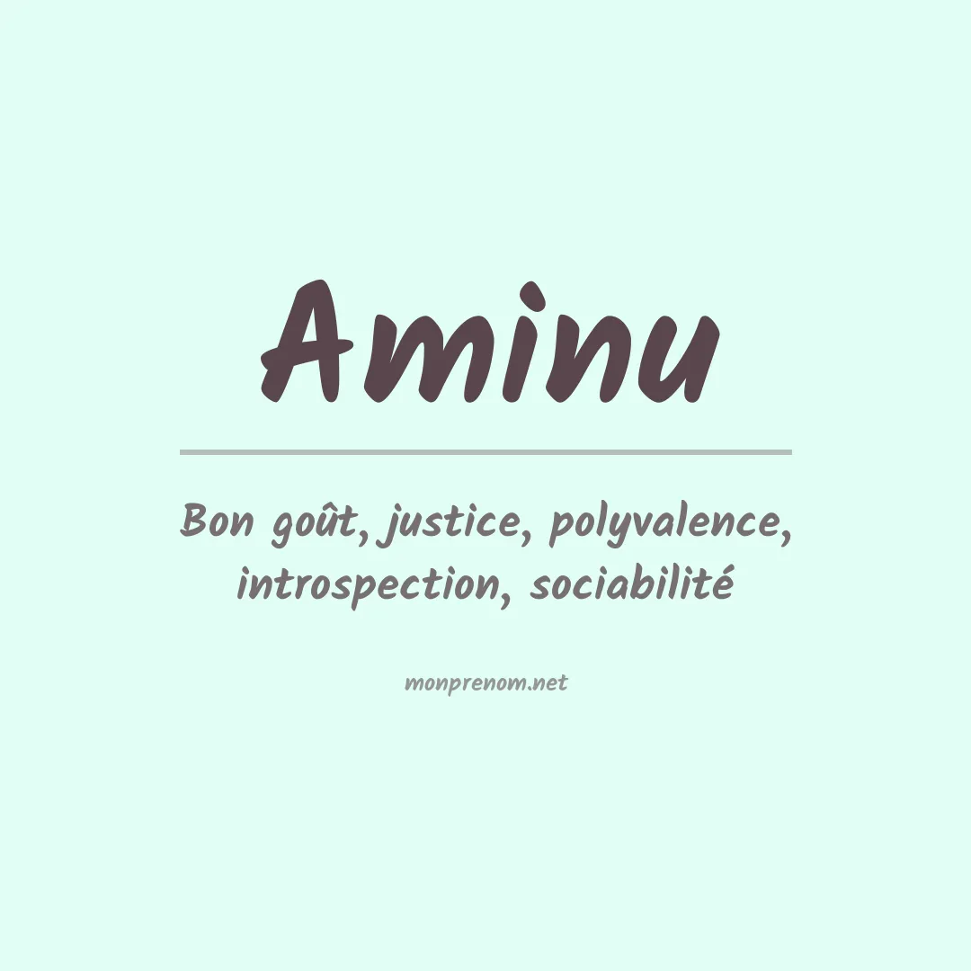 Signification du prénom Aminu