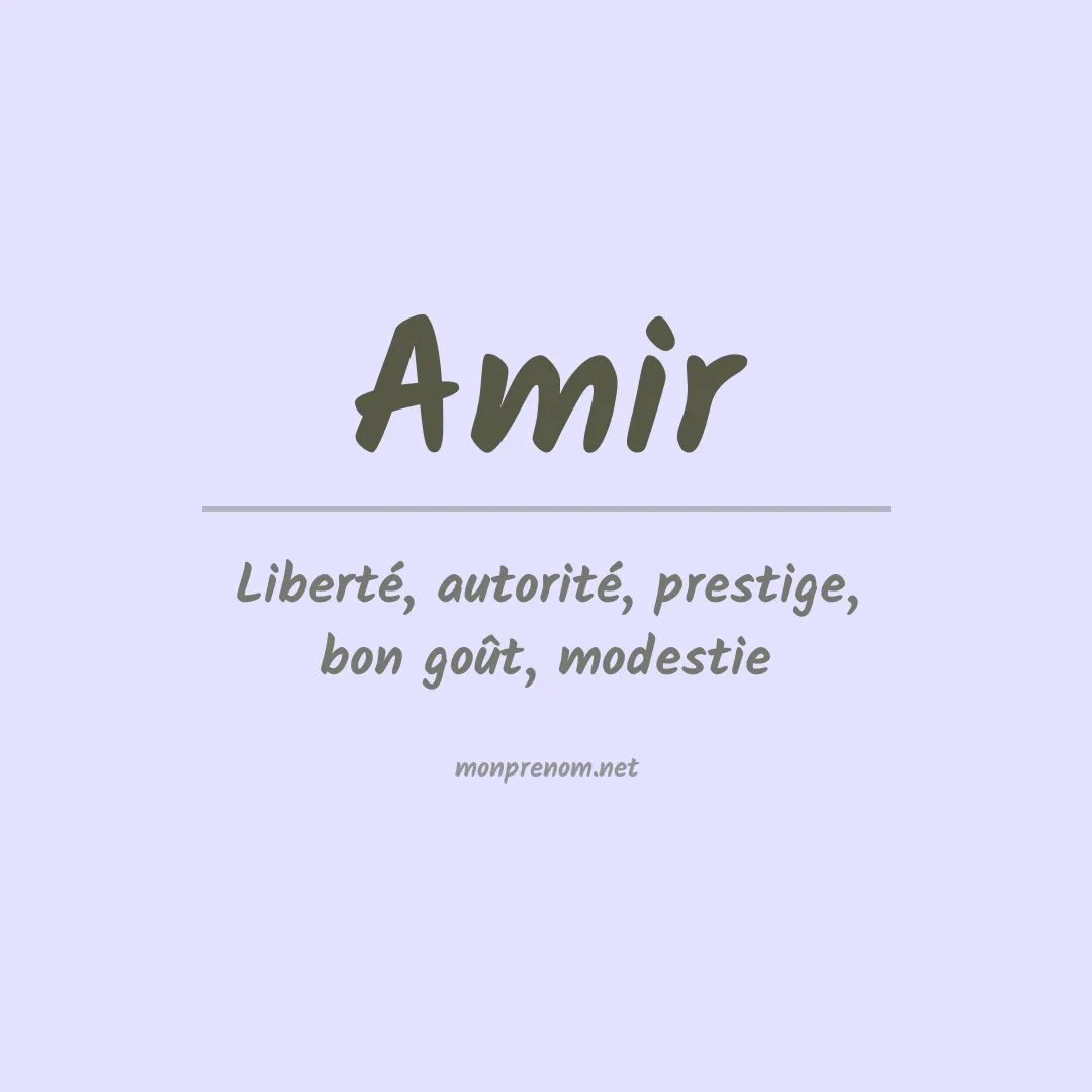 Prénom Amir