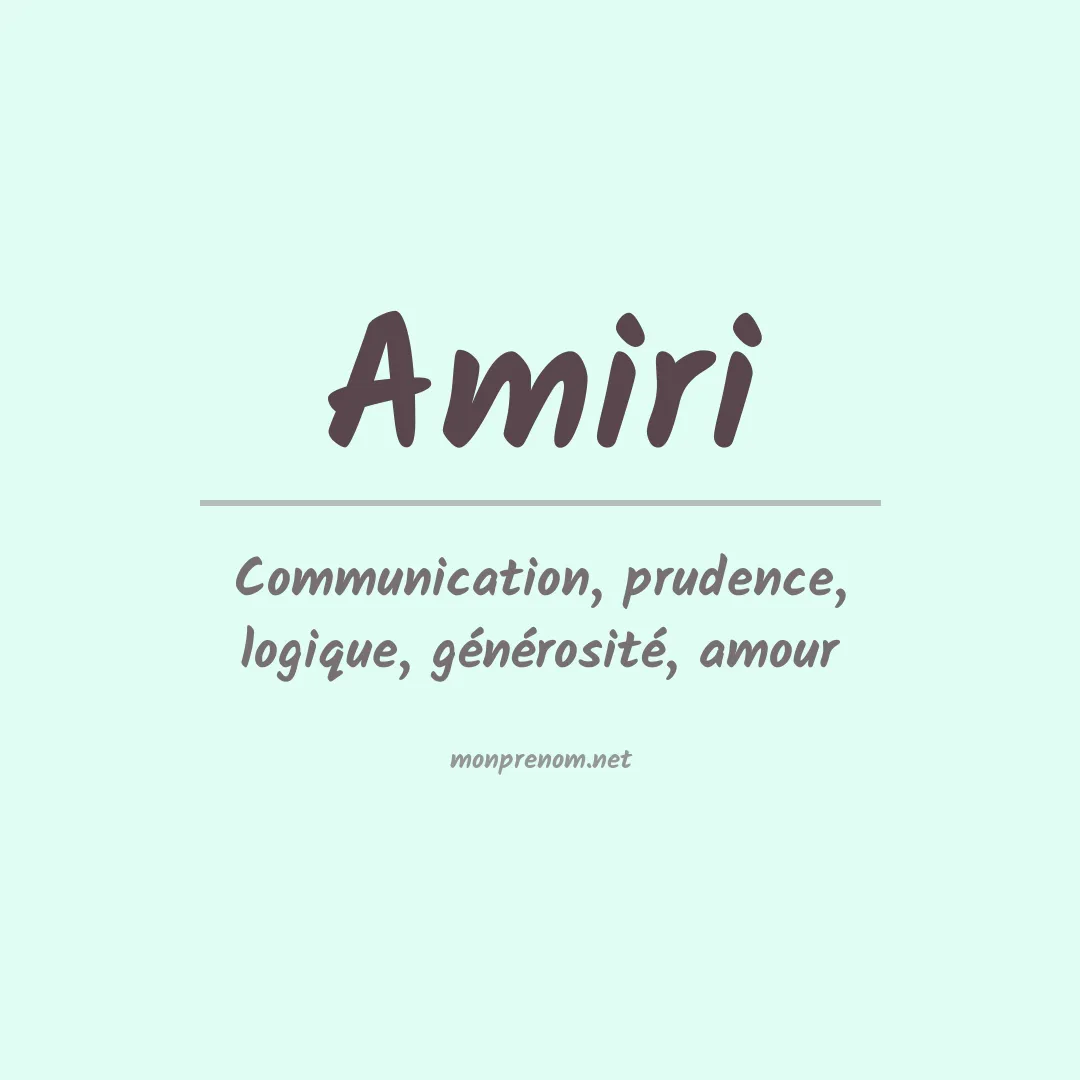 Prénom Amiri