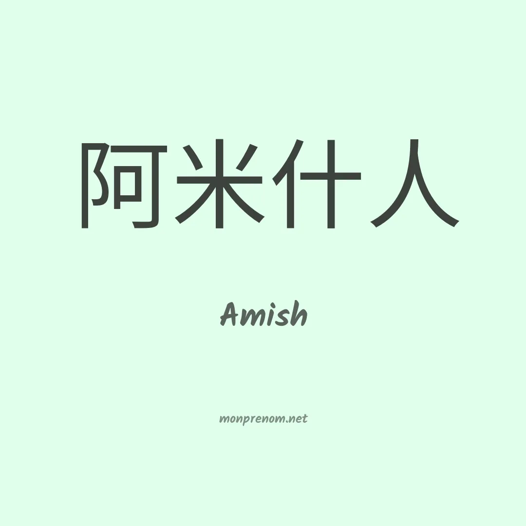 Amish en chinois