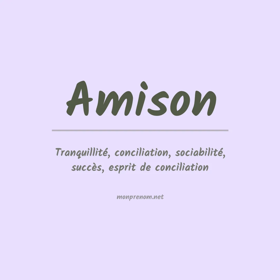 Prénom Amison