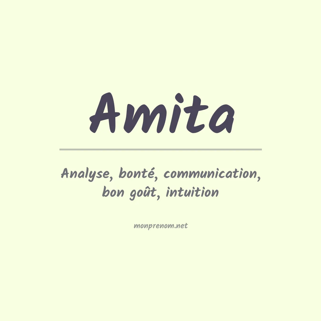 Signification du prénom Amita