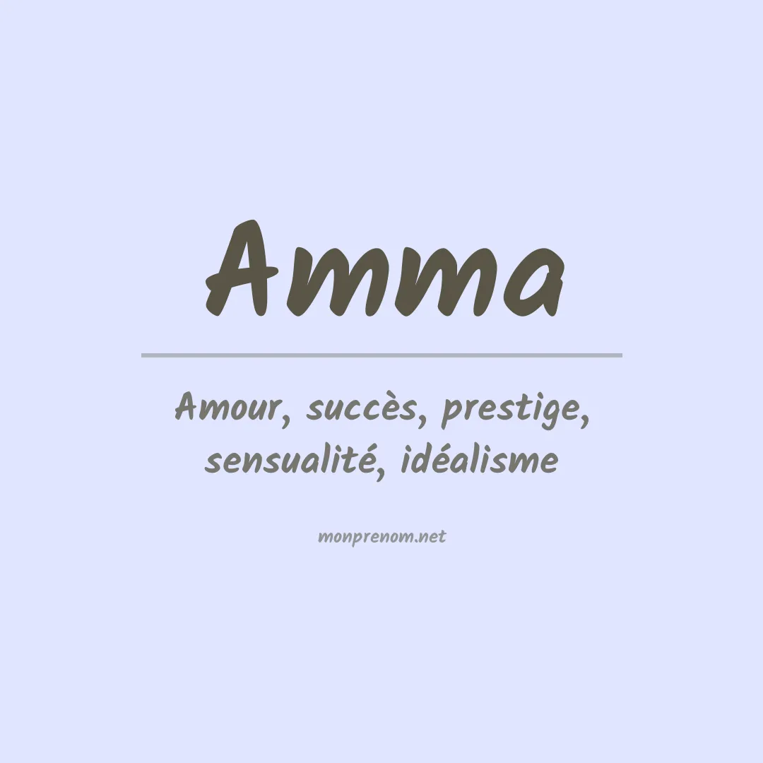 Signification du prénom Amma