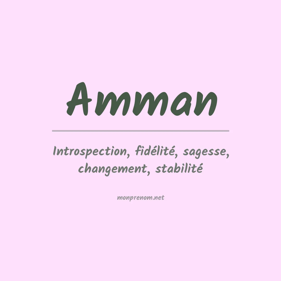 Prénom Amman