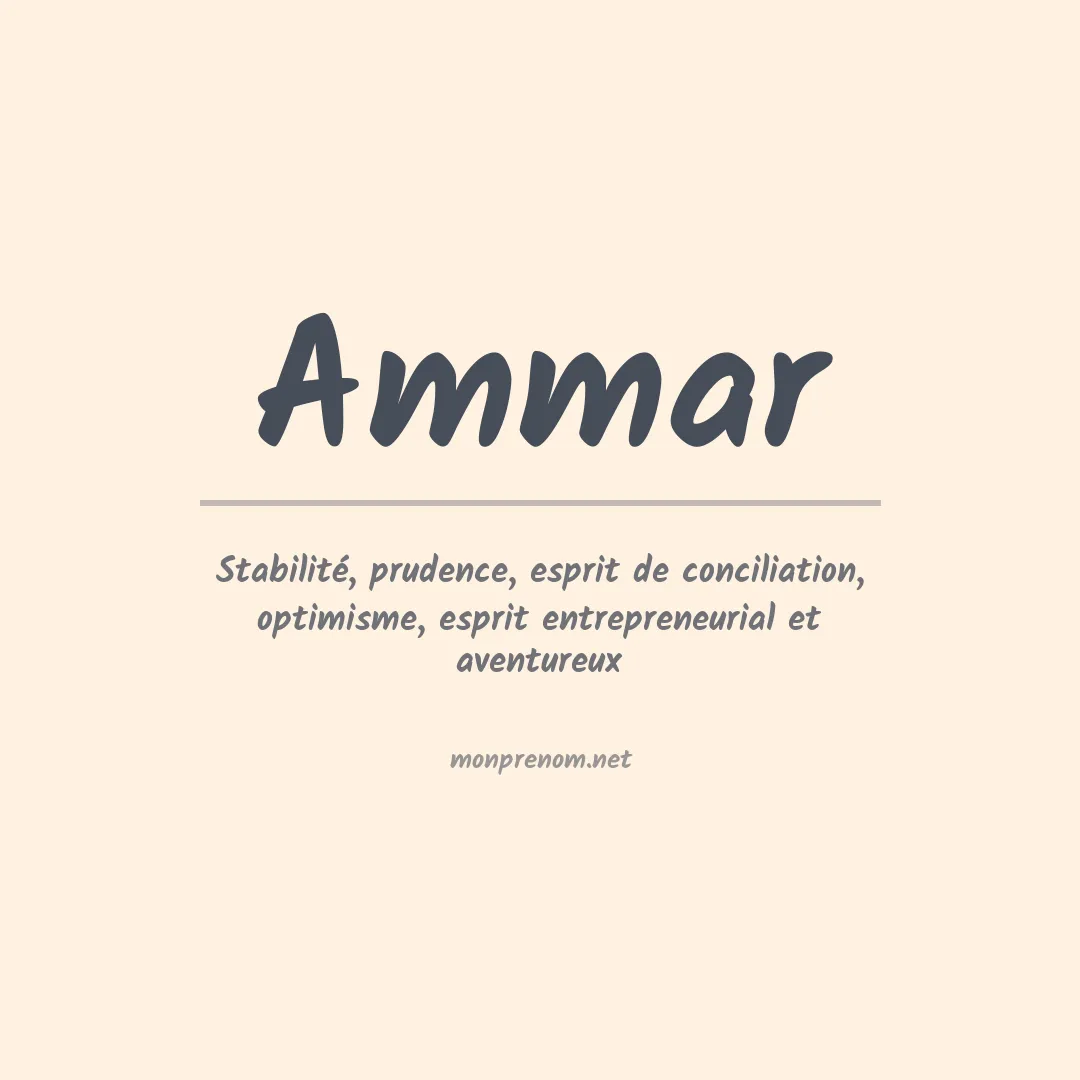 Prénom Ammar