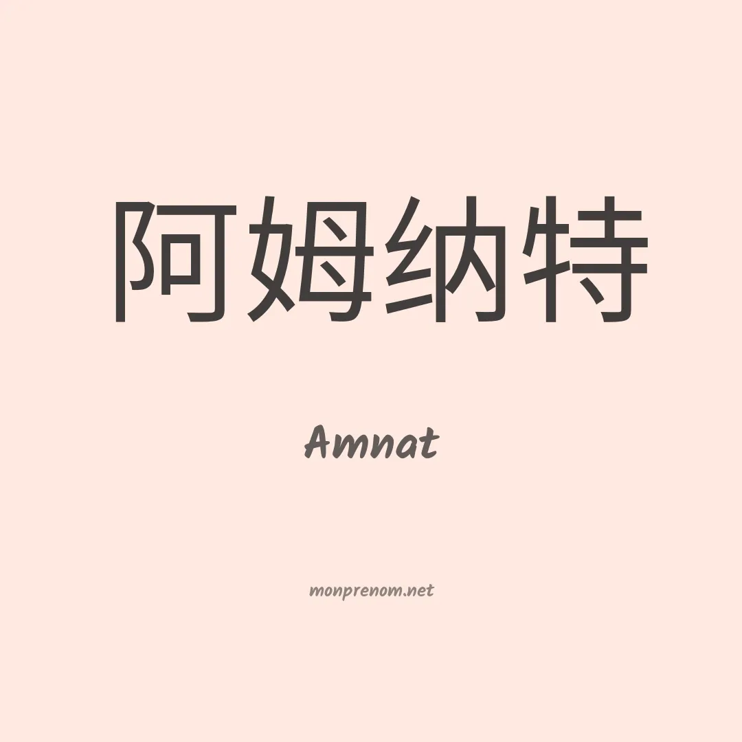 Amnat en chinois