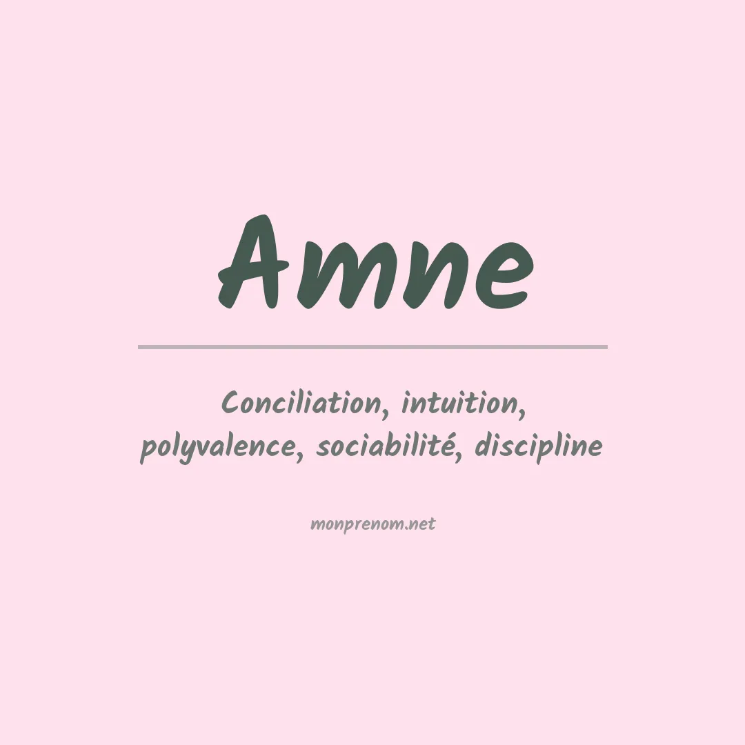 Signification du prénom Amne