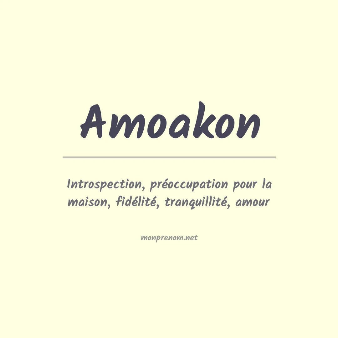 Prénom Amoakon