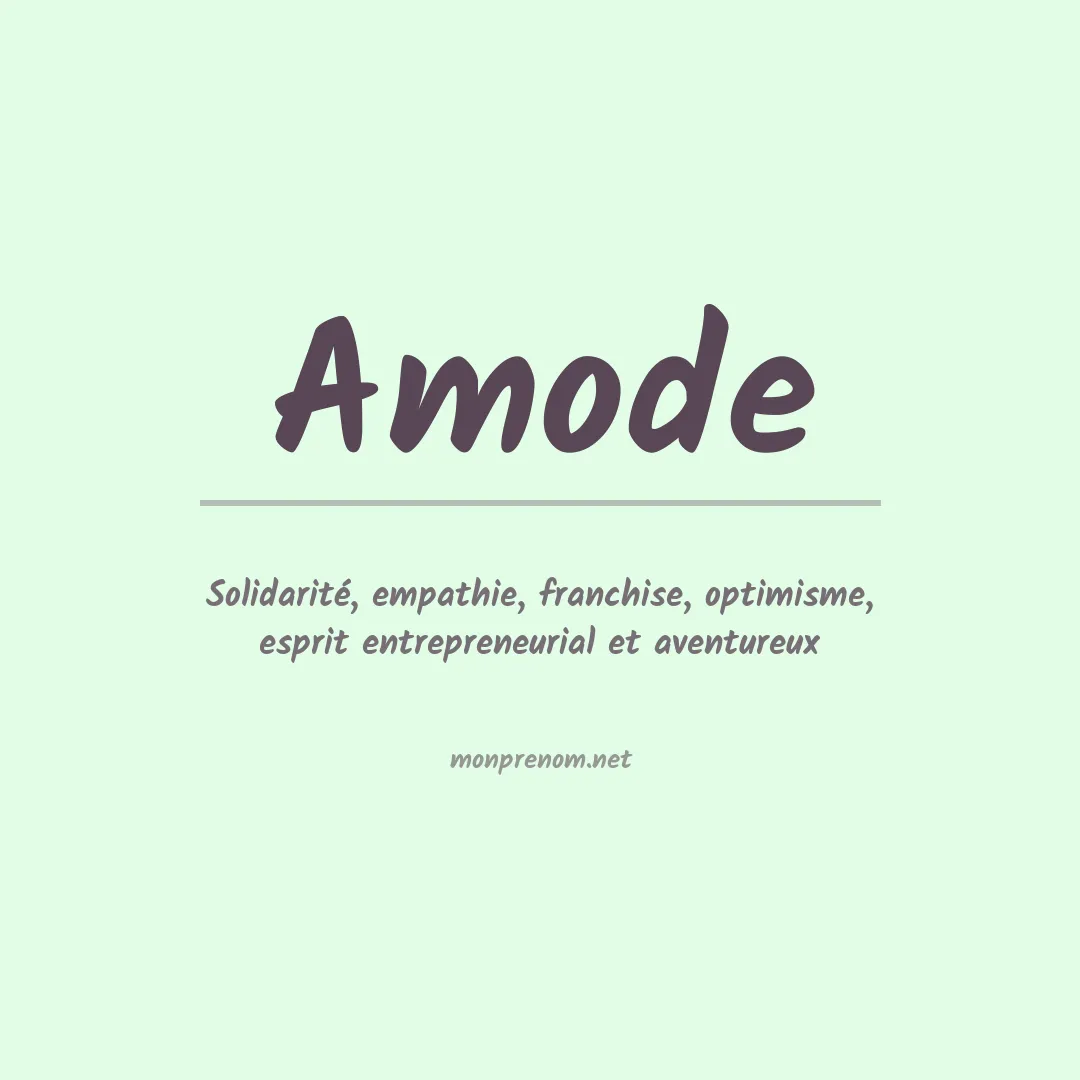 Signification du prénom Amode