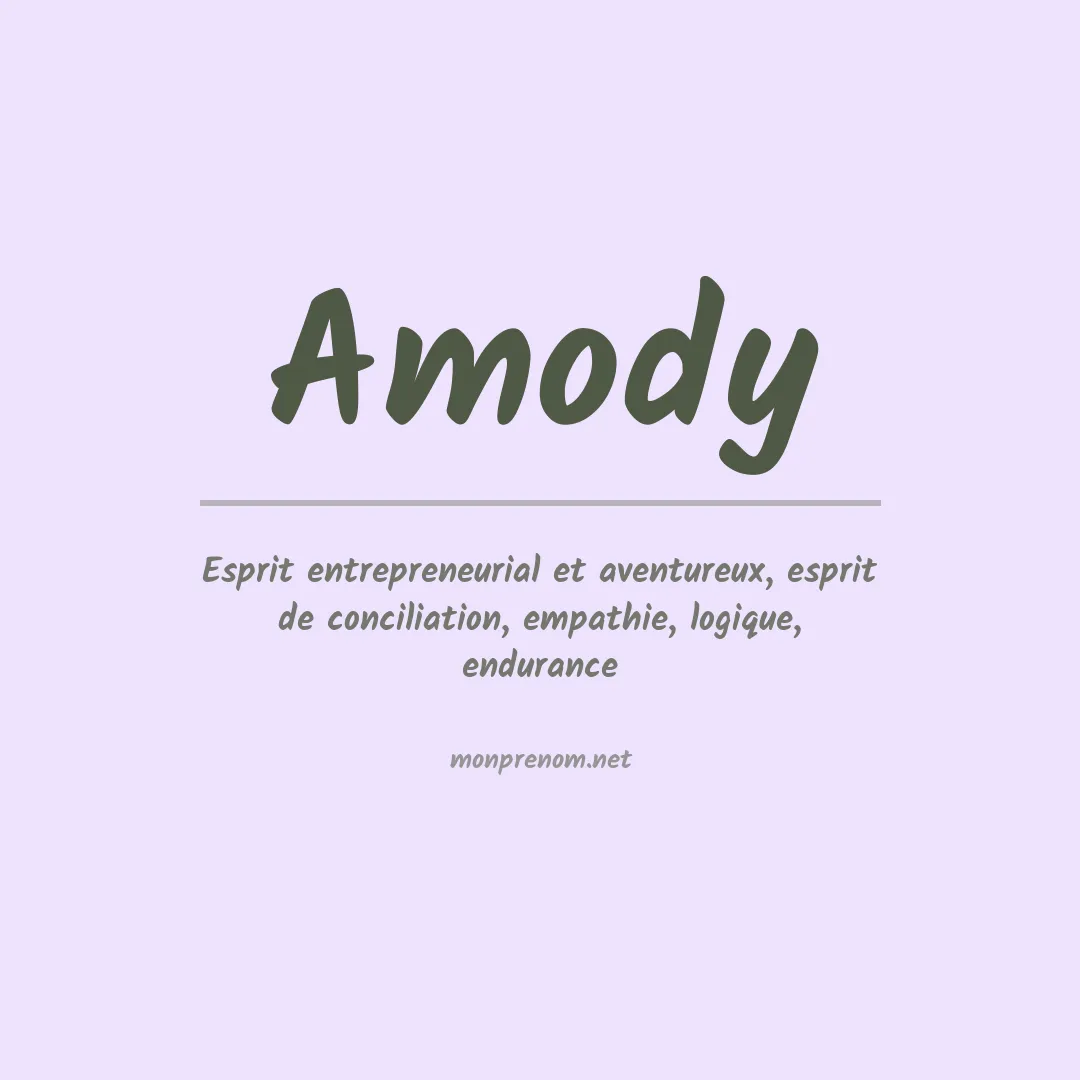 Signification du prénom Amody