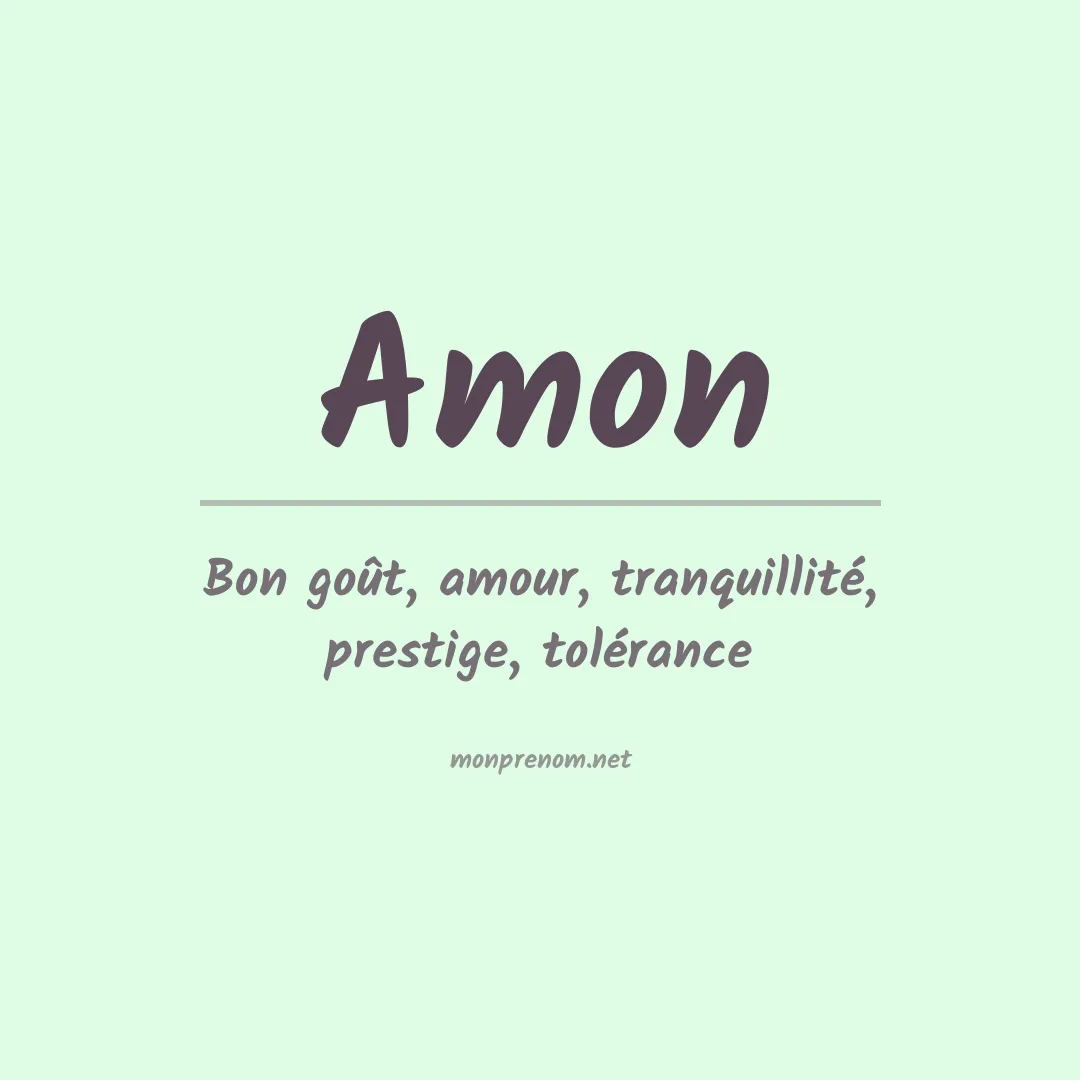 Prénom Amon