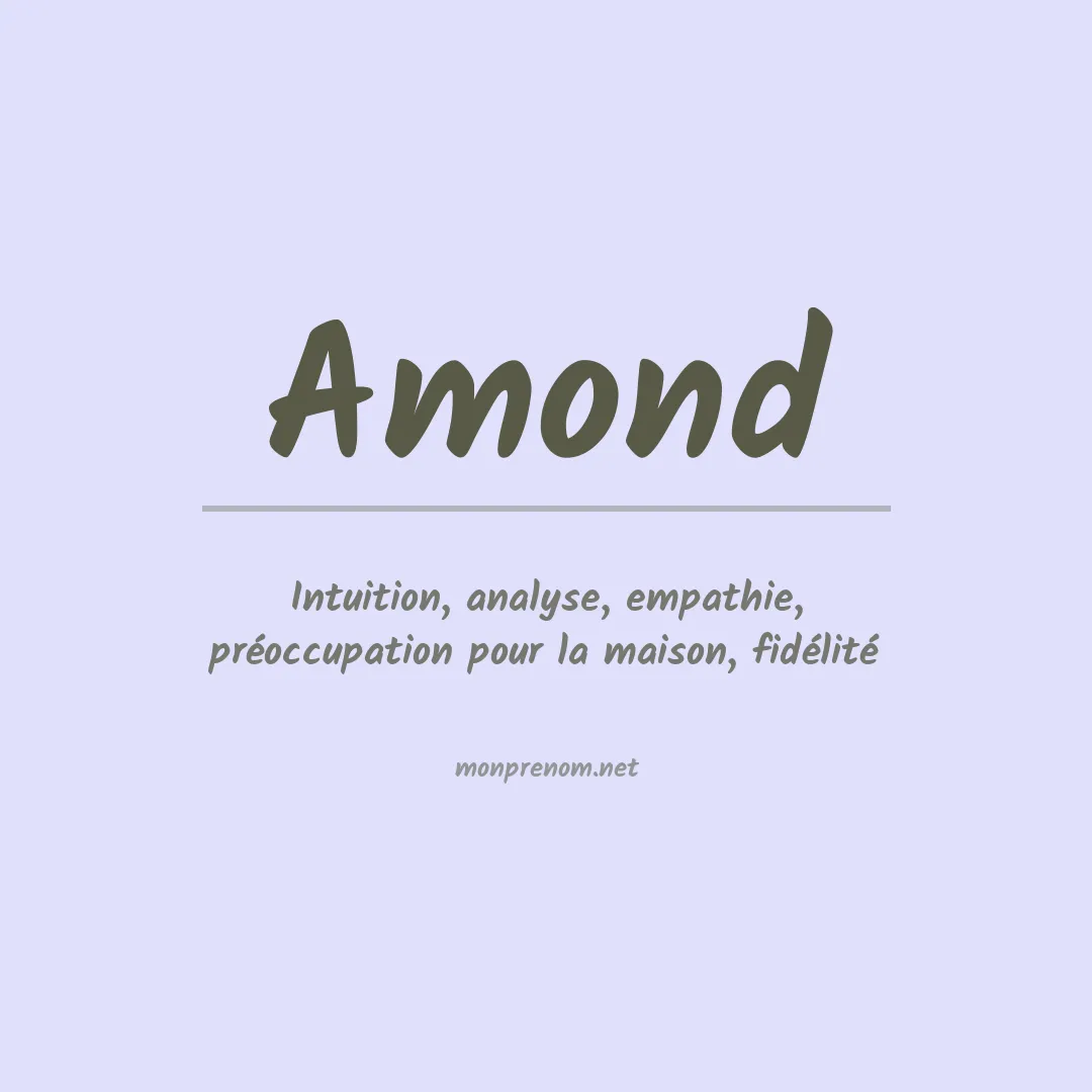 Prénom Amond
