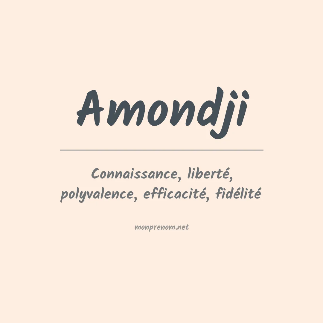 Prénom Amondji