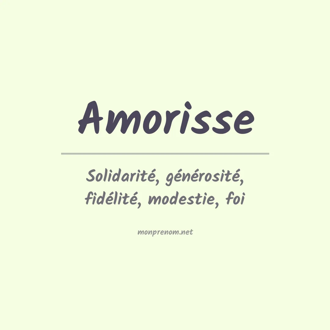 Signification du prénom Amorisse