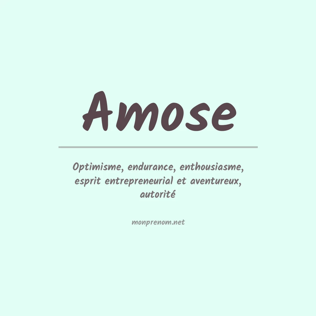 Signification du prénom Amose