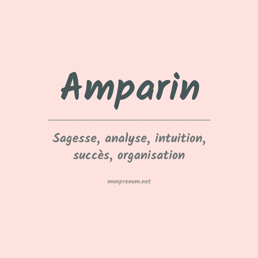 Signification du prénom Amparin