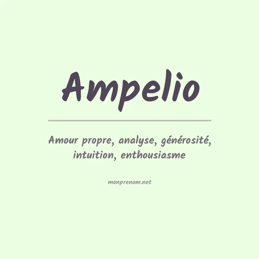 Signification du prénom Ampelio