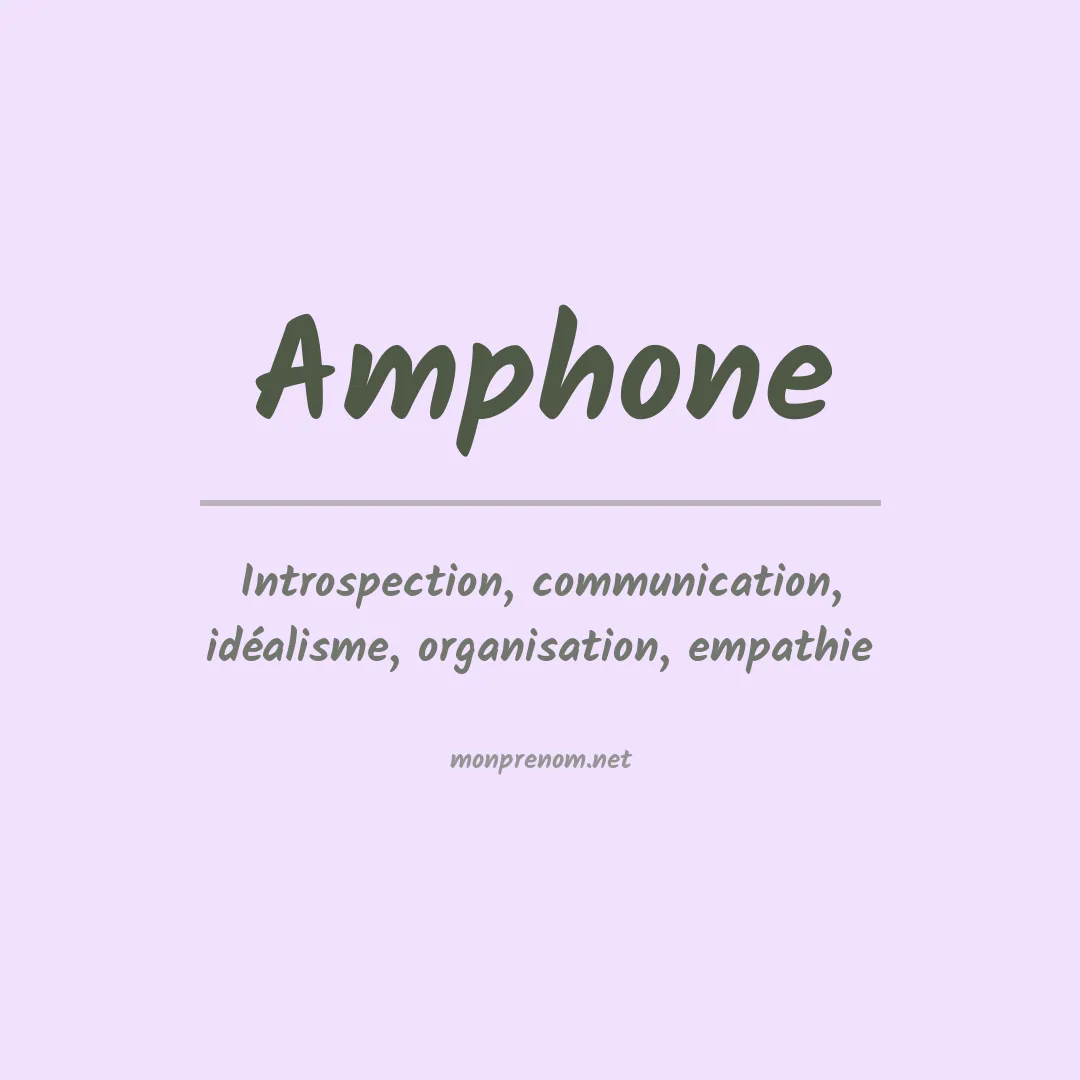 Prénom Amphone
