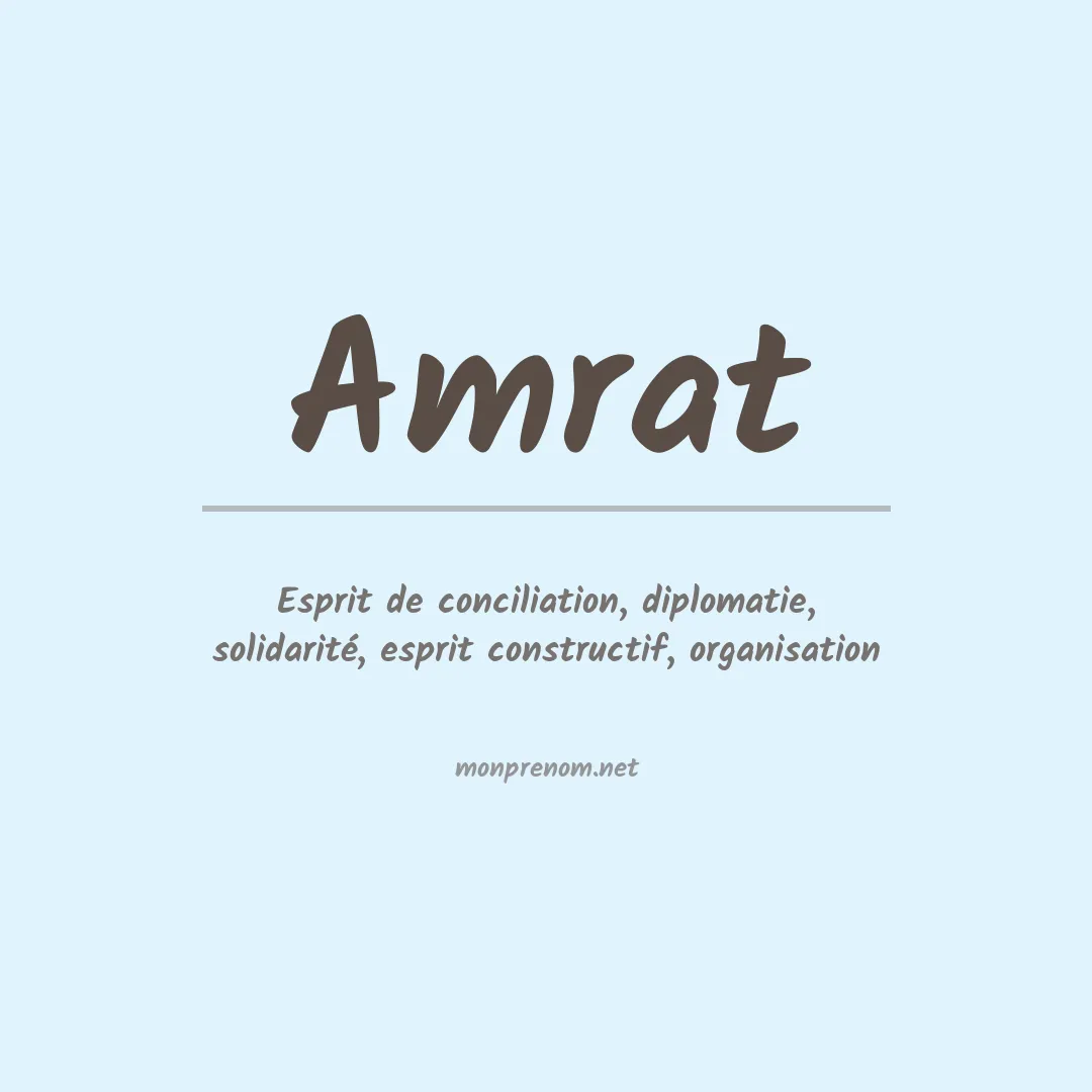 Signification du prénom Amrat