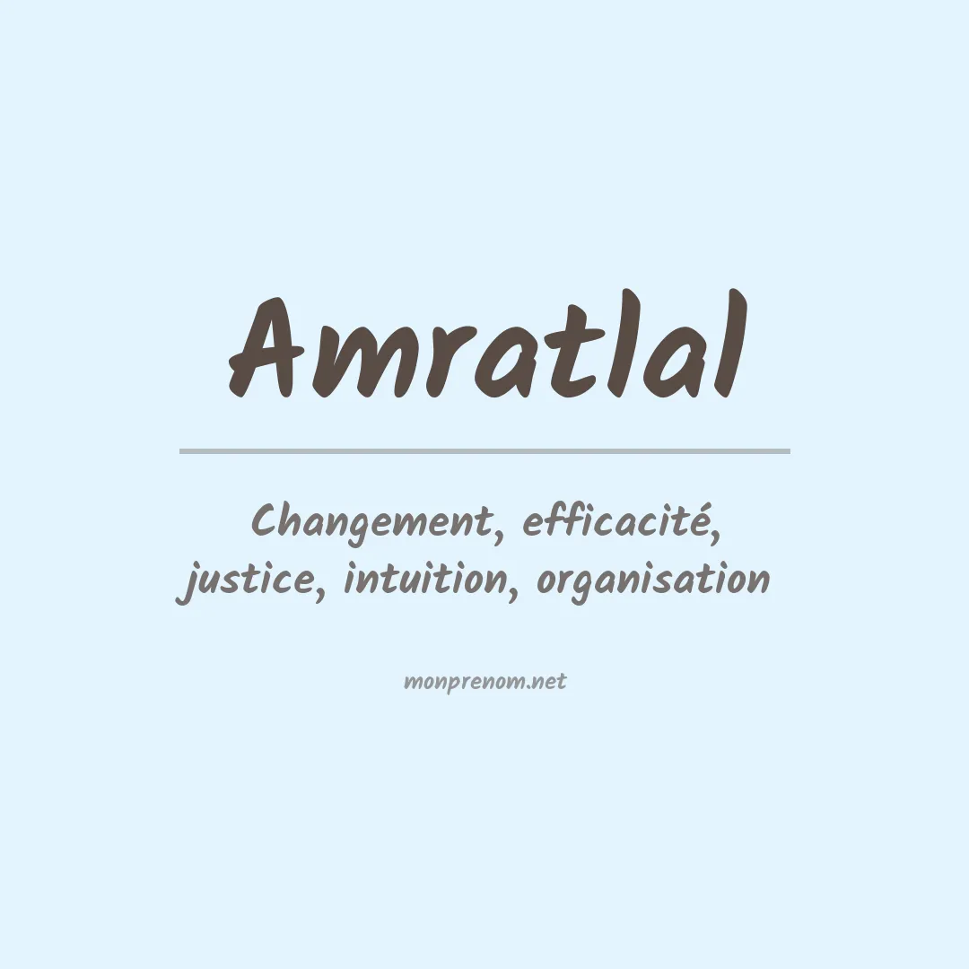 Signification du prénom Amratlal