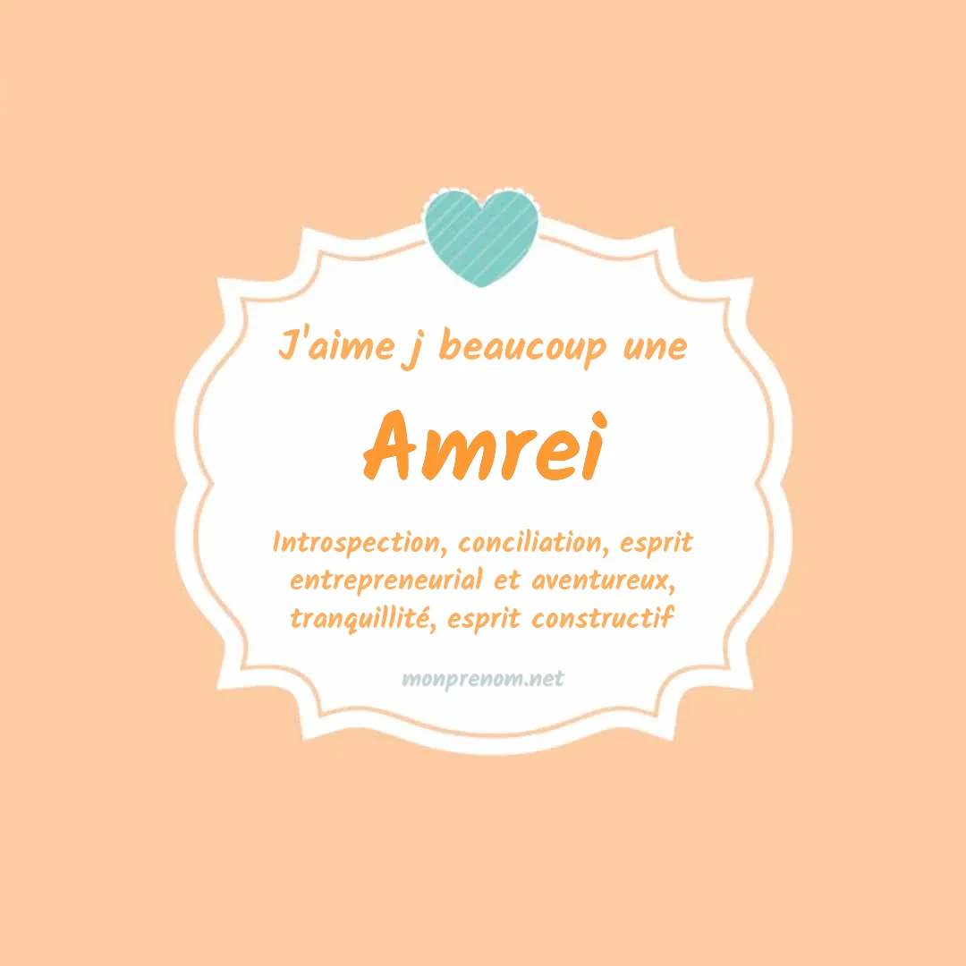 J'aime beaucoup Amrei