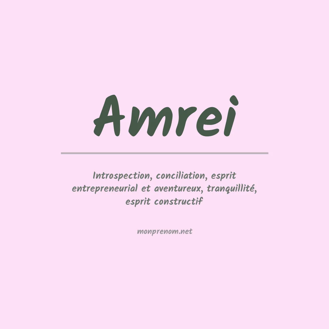 Signification du prénom Amrei