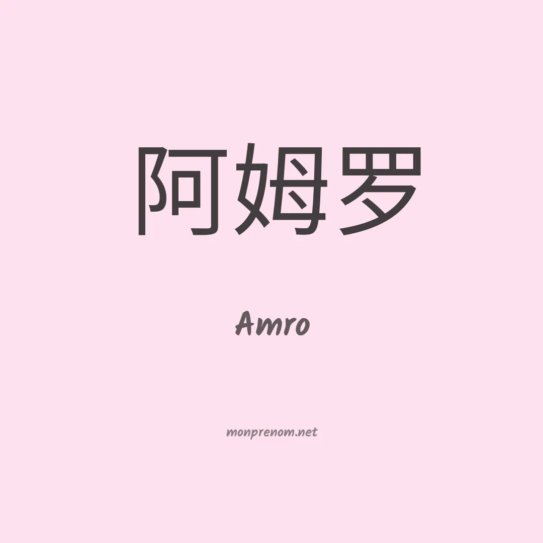 Amro en chinois