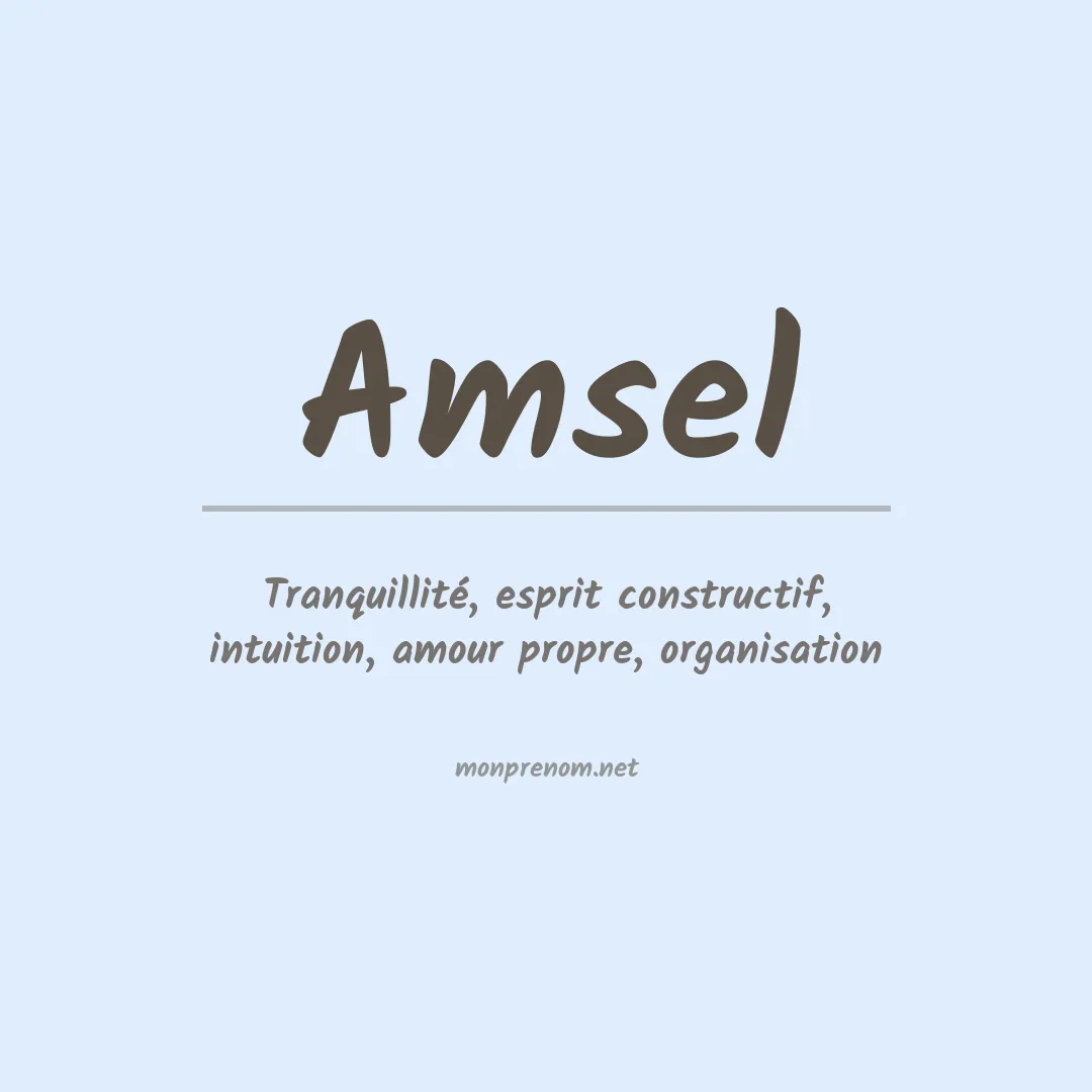 Prénom Amsel