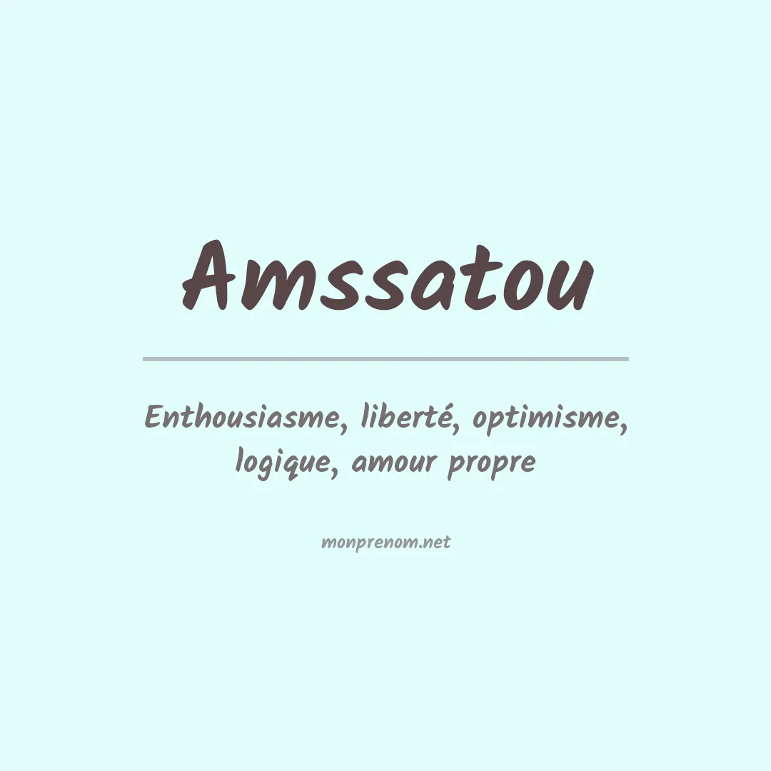Signification du prénom Amssatou