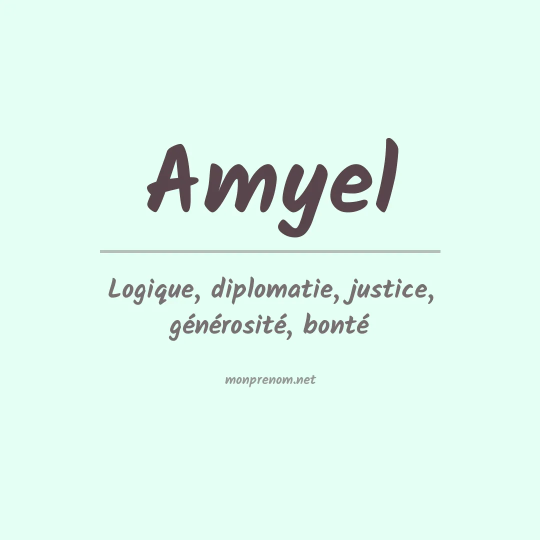 Signification du prénom Amyel