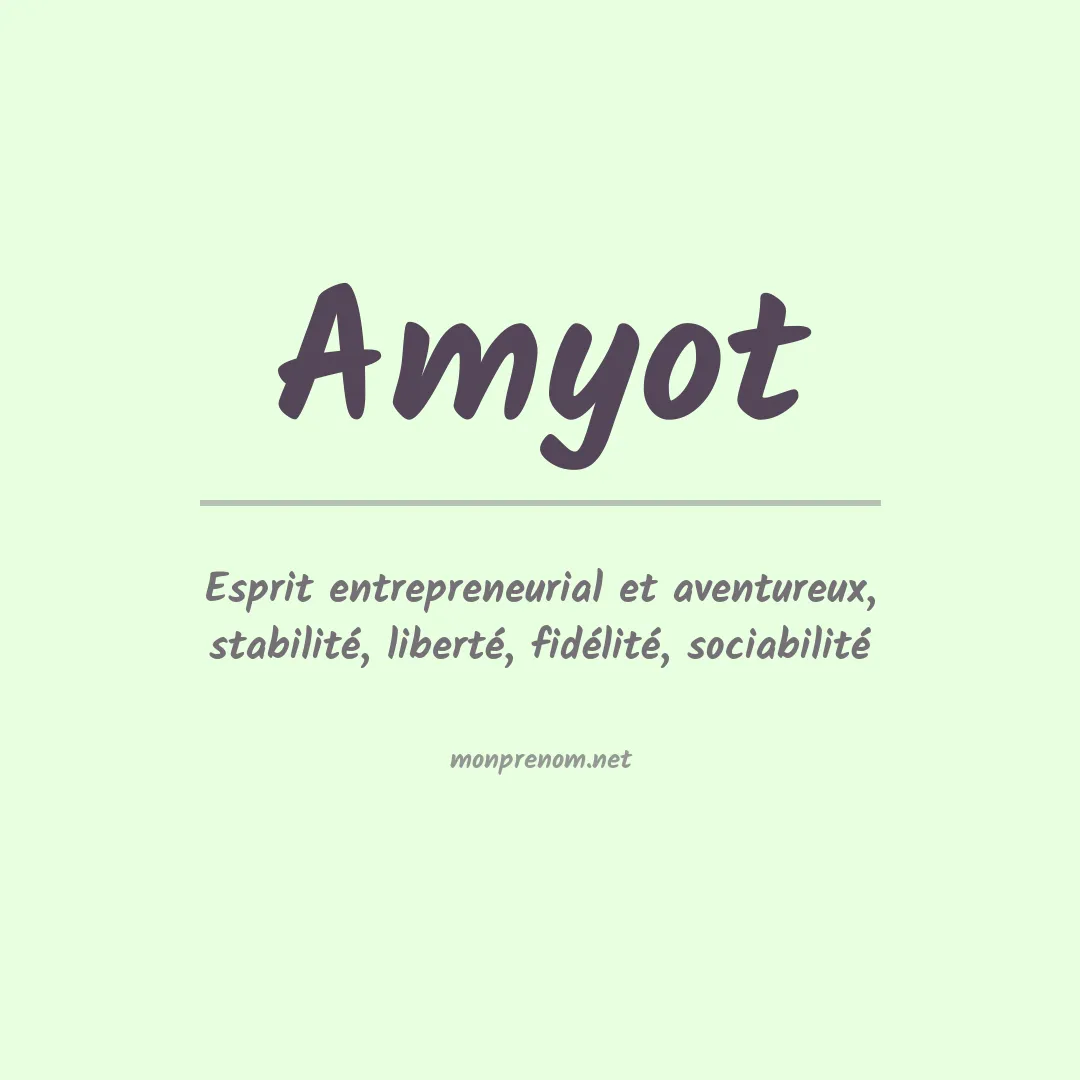 Prénom Amyot