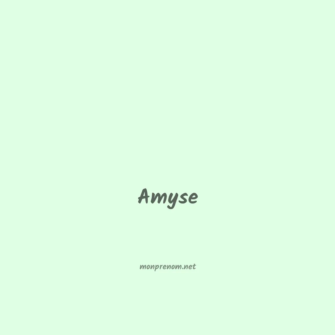 Amyse en chinois