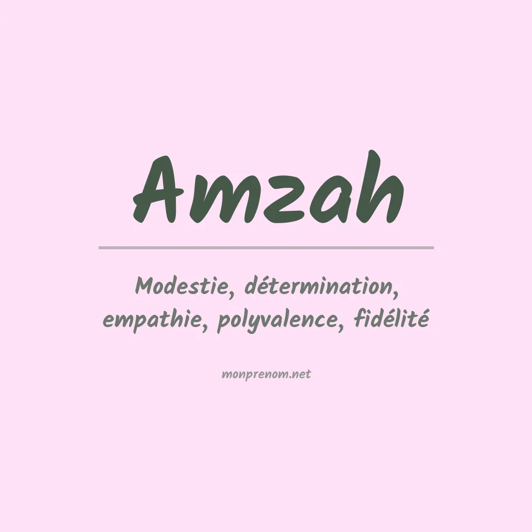 Prénom Amzah