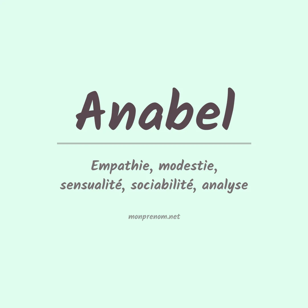 Signification du prénom Anabel